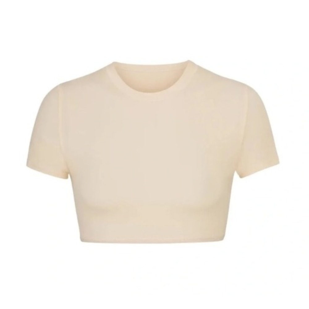 SKIMS Fits Everybody Super Cropped T-Shirt Sand XL AP-TSH-0656